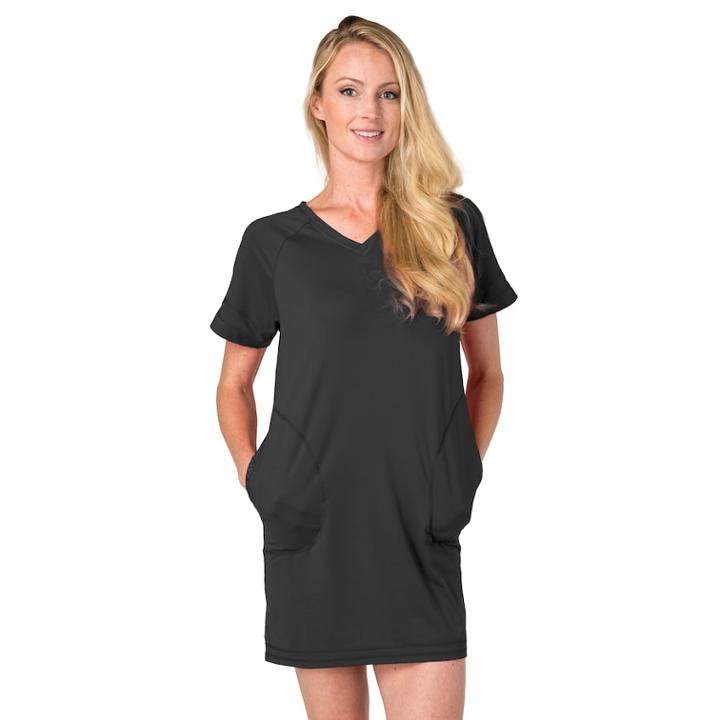 Women's Soybu Havana Yoga Dress, Size: Medium, Black