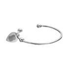 Fiora Stainless Steel North Carolina State Wolfpack Charm Cuff Bracelet, Women's, Size: 7.5, Grey