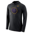 Men's Nike Lsu Tigers Dri-fit Hooded Tee, Size: Medium, Black