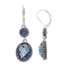 Napier Milgrain Double Drop Earrings, Women's, Blue