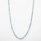 Sterling Silver Aquamarine Bead Long Necklace, Women's, Size: 30, Blue