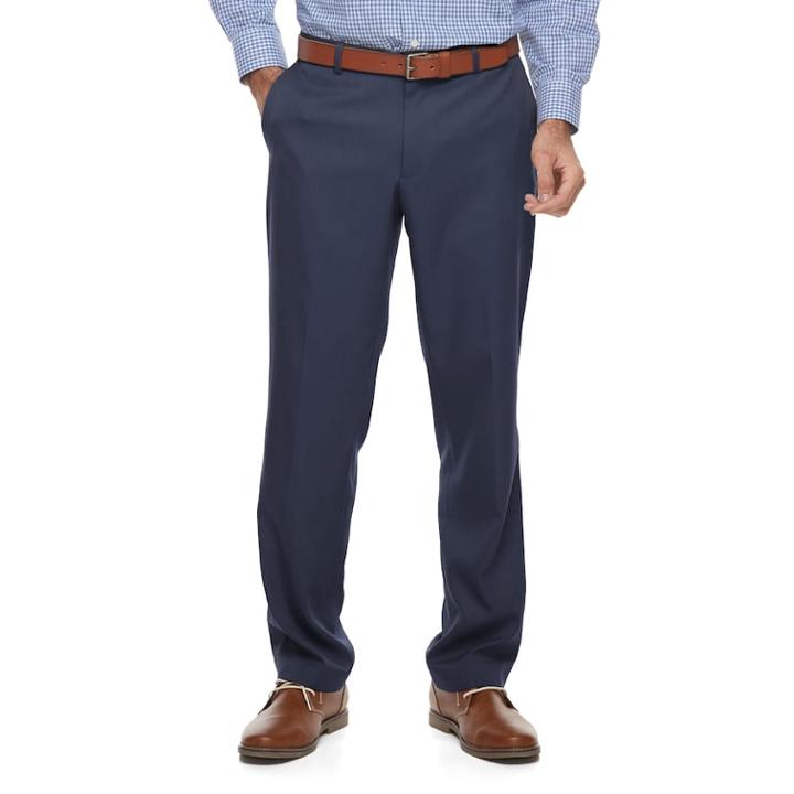 Men's Apt. 9&reg; Slim-fit Essential Dress Pants, Size: 34x32, Dark Blue