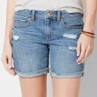 Women's Sonoma Goods For Life&trade; Ripped Cuff Jean Shorts, Size: 6, Med Blue
