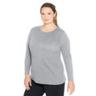 Plus Size Champion Jersey Long Sleeve Tee, Women's, Size: 3xl, Dark Grey