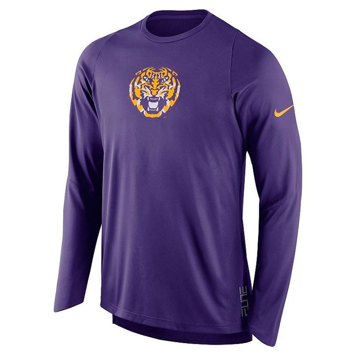 Men's Nike Lsu Tigers Elite Shooter Long-sleeve Tee, Size: Large, Purple