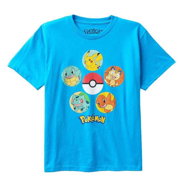 Boys 8-20 Pokmon Pokeball Circles Tee, Boy's, Size: Xl, Red Overfl