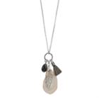 Mudd&reg; Long Feather & Tassel Charm Necklace, Women's, Silver