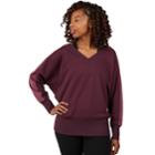 Women's Soybu Solitude Dolman Long Sleeve Sweatshirt, Size: Large, Purple