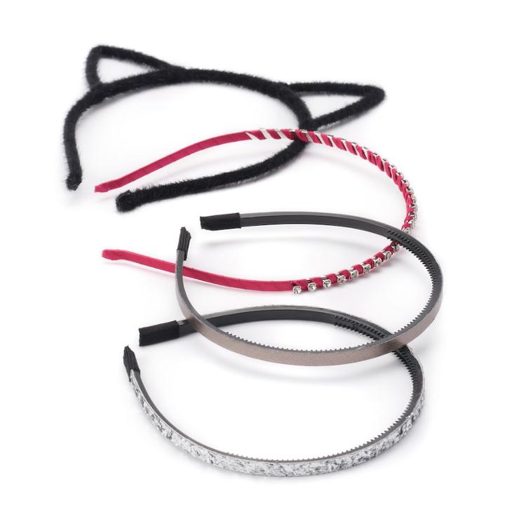 Girls 4-16 Elli By Capelli Cat Ear & Glitter Headband Set, Oxford