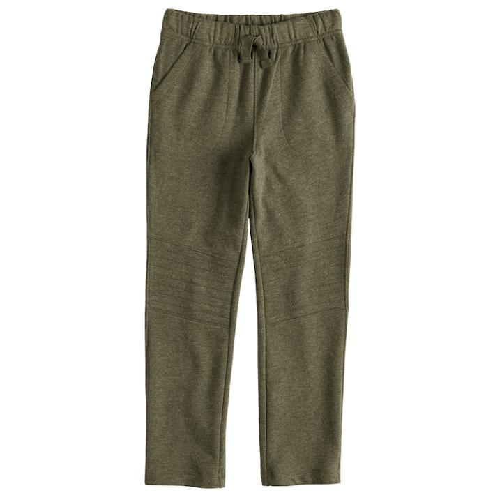 Boys 4-12 Jumping Beans&reg; Quilted Knee Slim Knit Pants, Size: 10, Dark Green
