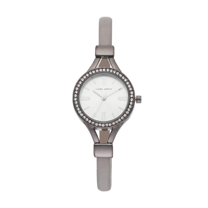 Laura Ashley Women's Crystal Watch, Size: Small, Grey