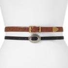 Women's Apt. 9&reg; 2-for-1 Western Belt Set, Size: Small, Grey (charcoal)