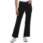 Petite Croft & Barrow&reg; Pull-on Mid-rise Bootcut Jeans, Women's, Size: 10 Petite, Black