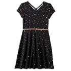 Girls Plus Size So&reg; Double Criss-cross Back Belted Skater Dress, Size: 18 1/2, Oxford