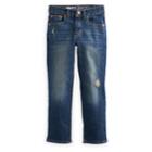 Boys 4-7x Sonoma Goods For Life&trade; Deconstructed Medium Wash Straight Jeans, Size: 7, Dark Blue