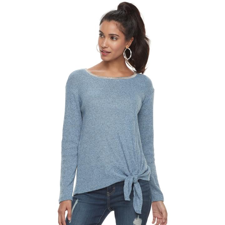 Women's Jennifer Lopez Knot Top, Size: Xl, Dark Blue