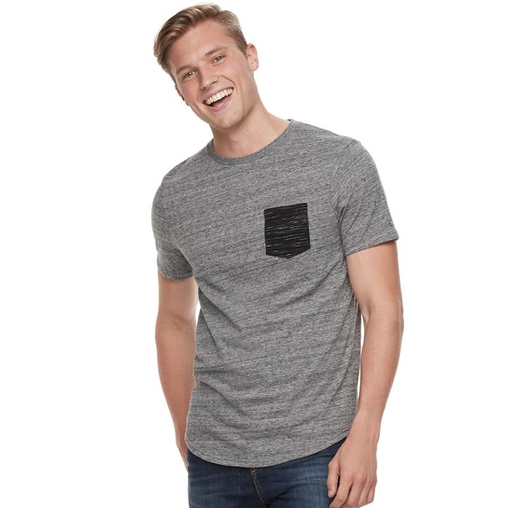 Men's Urban Pipeline&reg; Scoop-hem Tee, Size: Xl, Med Grey