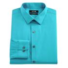 Men's Apt. 9&reg; Extra-slim Solid Stretch Dress Shirt, Size: 17 36/37, Turquoise/blue (turq/aqua)