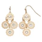 Lc Lauren Conrad Openwork Medallion Kite Earrings, Women's, Gold
