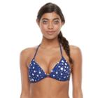 Mix And Match Star Push-up Halter Bikini Top, Girl's, Size: Large, Ovrfl Oth