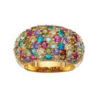 Sophie Miller Lab-created Ruby & Cubic Zirconia Dome Ring, Women's, Size: 7, Multicolor
