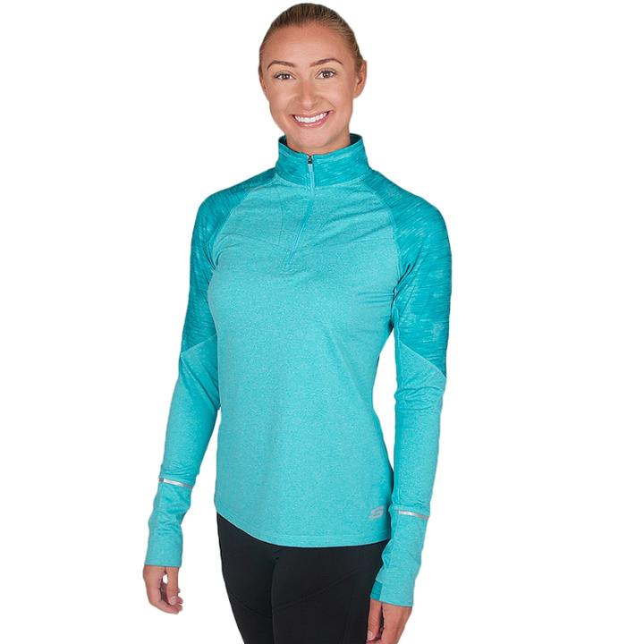 Women's Skechers Distance 1/4 Zip Pullover, Size: Xl, Blue Other
