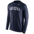 Men's Nike Arizona Wildcats Wordmark Long-sleeve Tee, Size: Xl, Blue (navy)
