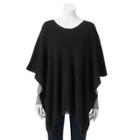 Lc Lauren Conrad Velvet Crisscross Back Poncho, Women's, Black