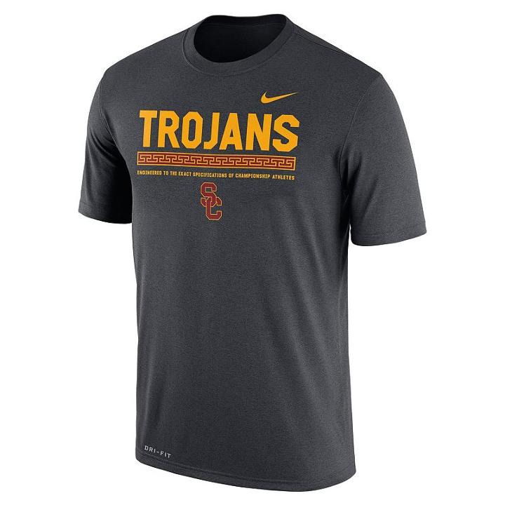 Men's Nike Usc Trojans Legend Staff Dri-fit Tee, Size: Medium, Black