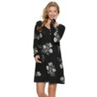 Juniors' So&reg; Floral Print Sheath Dress, Teens, Size: Large, Black