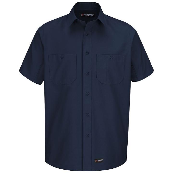 Men's Wrangler Workwear Work Shirt, Size: Xxl, Blue