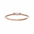 Lc Lauren Conrad 10k Rose Gold Diamond Accent Leaf Ring, Women's, Size: 7, White