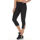 Women's Tek Gear&reg; Lattice Yoga Capris, Size: Medium, Black