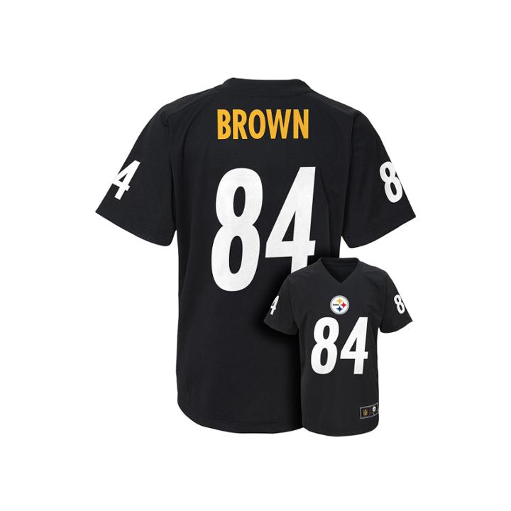 Boys 8-20 Pittsburgh Steelers Antonio Brown Replica Jersey, Boy's, Size: Xl(18/20), Black