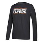 Men's Adidas Philadelphia Flyers Dassler Long-sleeved Tee, Size: Xxl, Fly Black