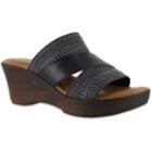 Tuscany By Easy Street Positano Women's Wedge Sandals, Size: Medium (10), Black