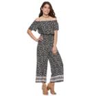 Juniors' Joe B Off-the-shoulder Culotte Jumpsuit, Girl's, Size: Xl, Dark Pink