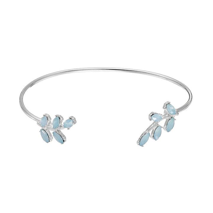 Lc Lauren Conrad Blue Leaf Cuff Bracelet, Women's