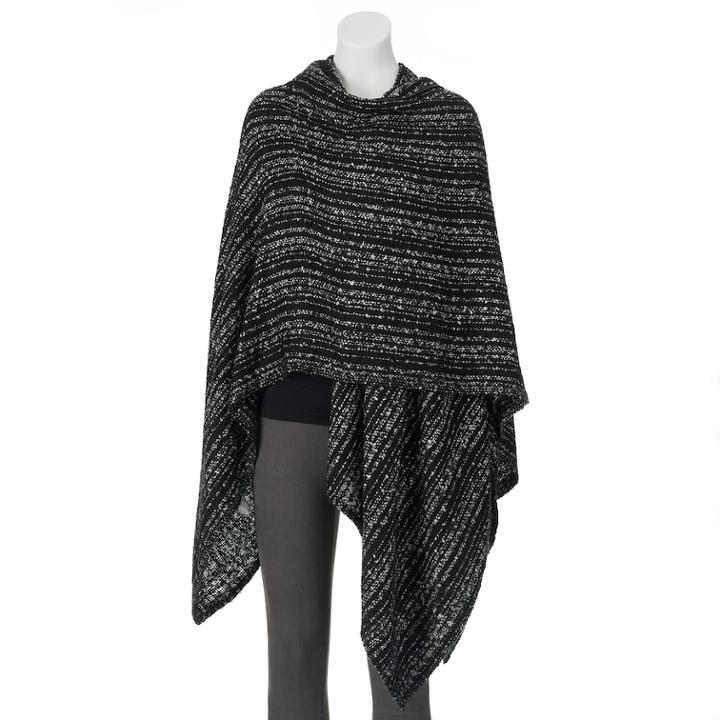 Apt. 9&reg; Boucle Wrap, Women's, Black