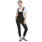 Juniors' Vanilla Star Destructed Roll-cuff Overalls, Teens, Size: Medium, Black