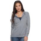 Women's Sonoma Goods For Life&trade; Raglan Hoodie, Size: Large, Med Grey