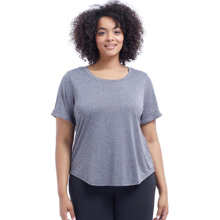 Plus Size Marika Curves Mesh Top, Women's, Size: 1xl, Med Grey
