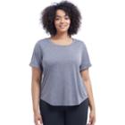 Plus Size Marika Curves Mesh Top, Women's, Size: 1xl, Med Grey