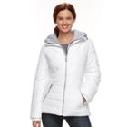 Women's Details Quilted Puffer Jacket, Size: Medium, Natural