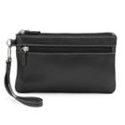 Ili Double-zip Leather Wristlet, Women's, Black