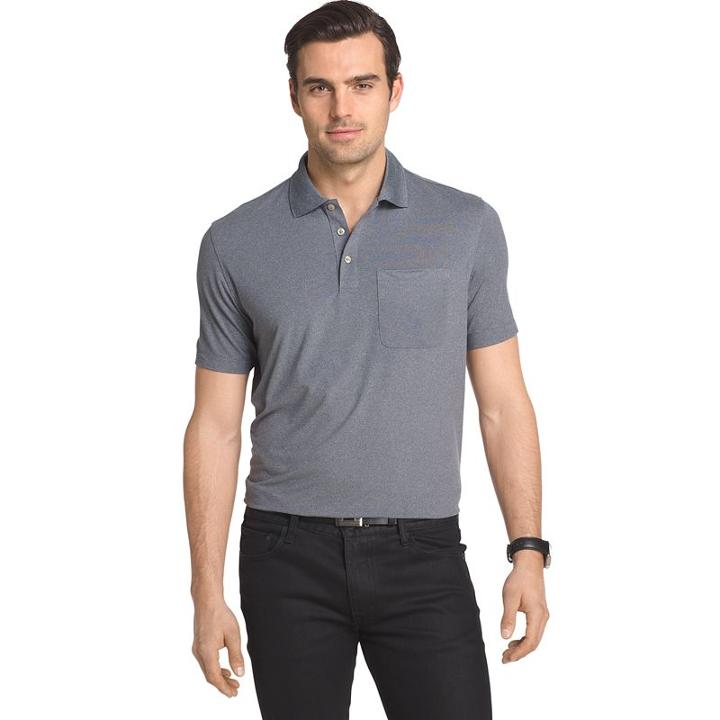 Big & Tall Van Heusen Flex Classic-fit Polo, Men's, Size: L Tall, Grey Other