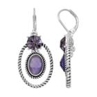 Napier Twisted Purple Orbital Oval Drop Earrings, Women's