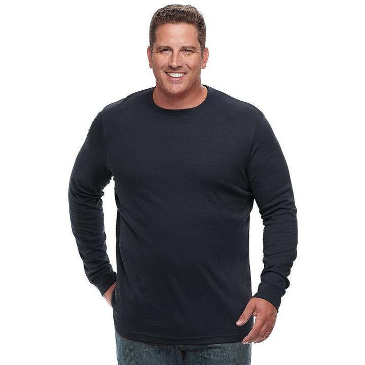 Big & Tall Croft & Barrow&reg; Classic-fit Stretch Performance Crewneck Tee, Men's, Size: Xl Tall, Blue