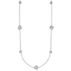 1/10 Carat T.w. Diamond Sterling Silver Love Knot Long Station Necklace, Women's, Size: 34, White
