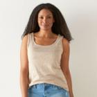 Plus Size Sonoma Goods For Life&trade; Layering Tank, Women's, Size: 2xl, Med Beige